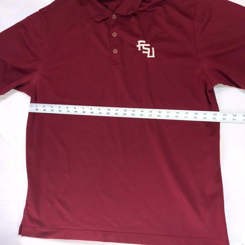 Nike Golf NCAA Florida State Seminoles Polo Shirt Mens XL Maroon Dri Fit